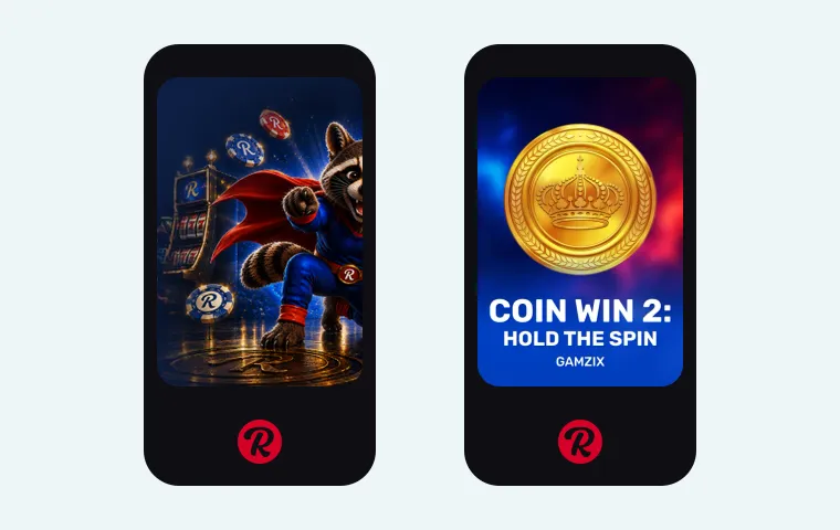 Rooli Casino on two phones in the mobile browser for Android and iPhone